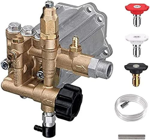AR High Pressure Washer Pump 3000 PSI 2.5 GPM with Brass Head, Horizontal 3/4′ Shaft Power Washer Replacement Pump with Easy Start Valve by ANNOVI REVERBERI