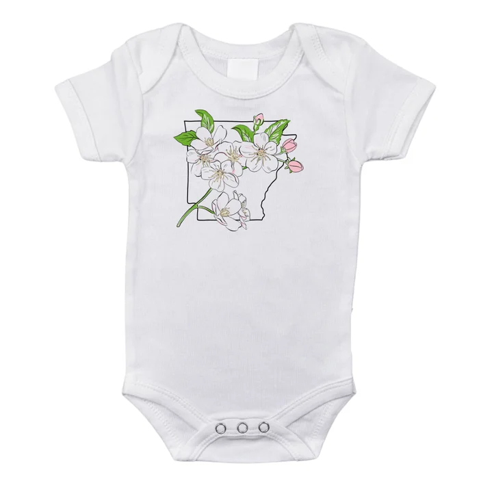 Arkansas Apple Blossom Baby Onesie by Little Hometown