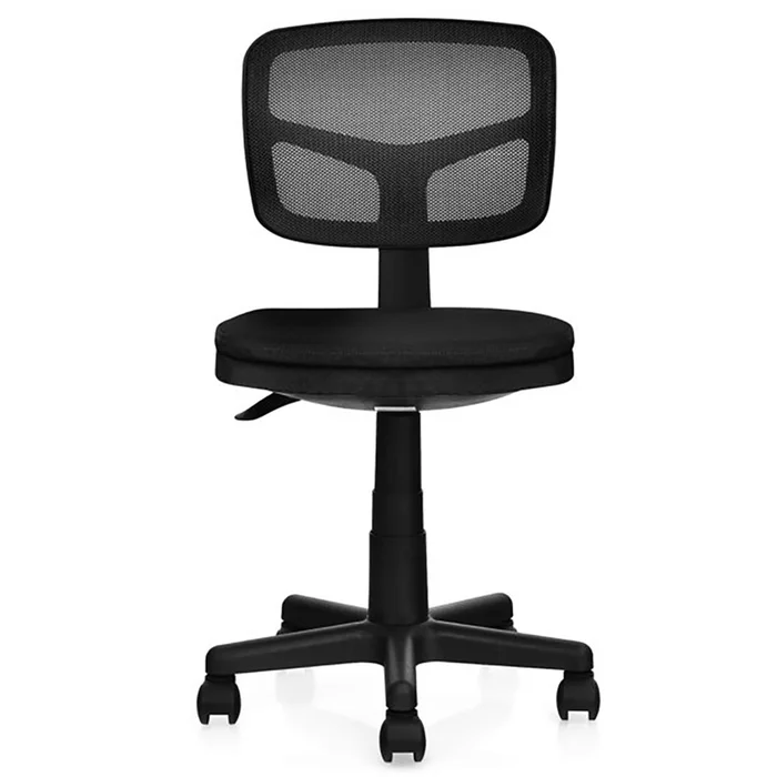 Armless Adjustable Swivel Mesh Desk Chair