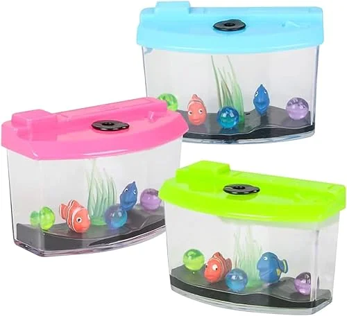 ArtCreativity 3 Inch Growing Aquarium Toy for Kids – Set of 3 – Fish Grow 5X Bigger in Water – Fun Expanding Animals – Best Gift Idea, Birthday Party Favor for Boys and Girls – Assorted Neon Colors