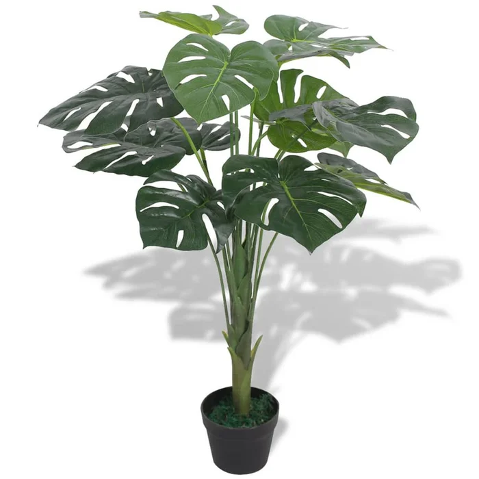 Artificial Monstera Plant with Pot 27.6″ Green