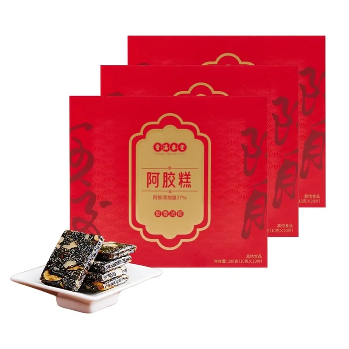 Ass hide glue Cake 27% Women's Nourishing Blood Content 200g (10g * 20 packs) * 3 boxes