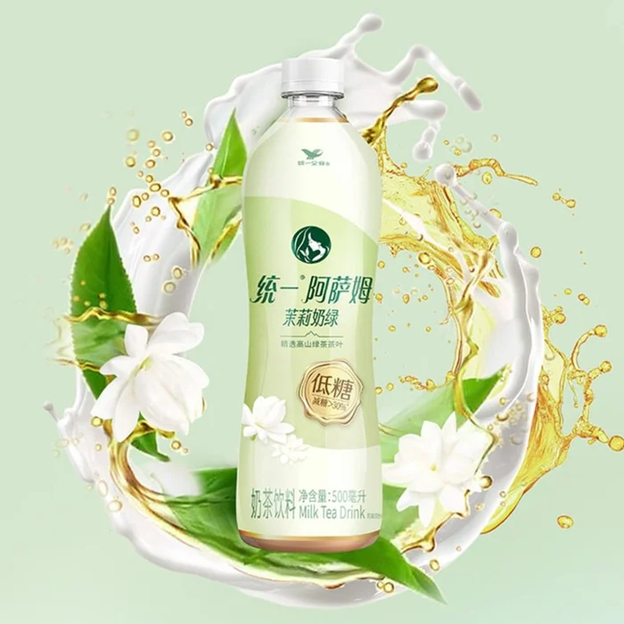 Assam Low Sugar Milk Tea Jasmine Green Tea,16.91 fl oz