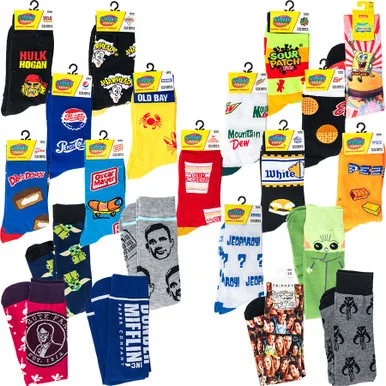 Assorted Licensed Sock Mix in 4″ Capsules (96ct)