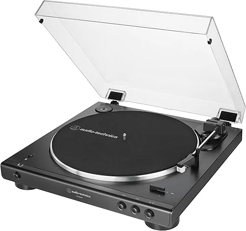 Audio-Technica AT-LP60XBT-BK Fully Automatic Wireless Belt-Drive Turntable (Black) (ATLP60XBTBK)