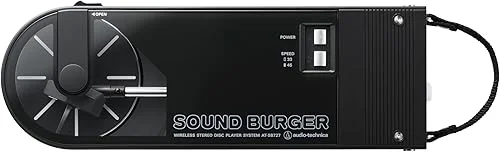 Audio-Technica AT-SB727 Sound Burger Portable Bluetooth Turntable, Black