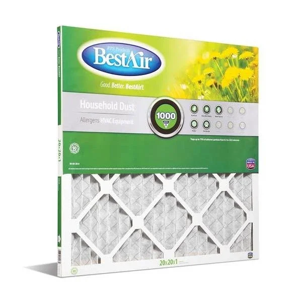 B1-2020-8-12 Air Filter, 20 In L, 20 In W, 8 Merv, 600 Mpr