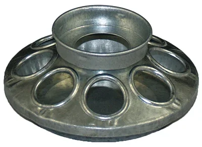 Baby Chick Feeder, Galvanized Steel, Attaches To Qt. Jar