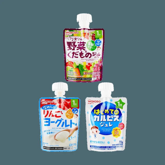 Baby Food Drinkable Yogurt For 1 year old+, 2.47 oz 【3 Flavors】Grapes Orange Original