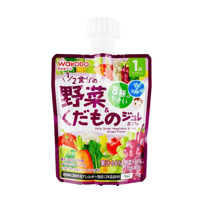 Baby Food Fruit Puree, Grape Veggie Flavor For 1 year old+, 2.47 oz