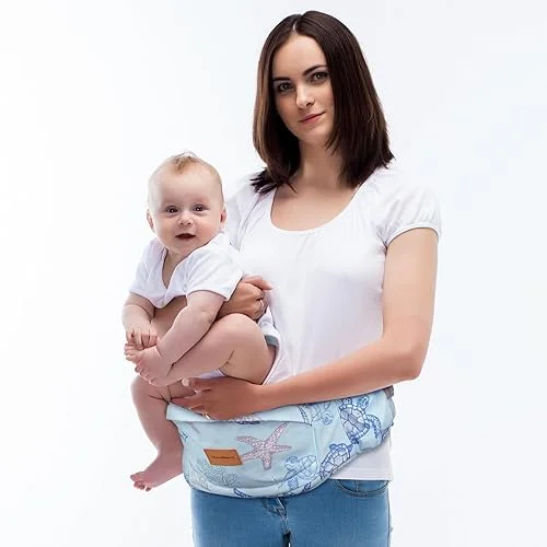 Baby Hip Carrier, Hip Carrier for Baby with Adjustable Waistband Support, Baby Carrier with Hip Seat for Newborn to Toddler Up to 33 Lbs, Baby Holder Carrier with Various Pockets for Dad Mom