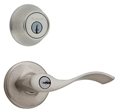 Balboa Entry Lever & Deadbolt Combo Pack, Satin Nickel