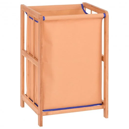 Bamboo Frame Durable Clothes Storage Laundry Hamper