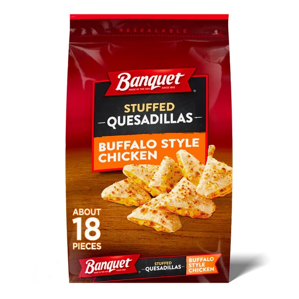 Banquet Buffalo Style Chicken Stuffed Quesadillas, Frozen Appetizer