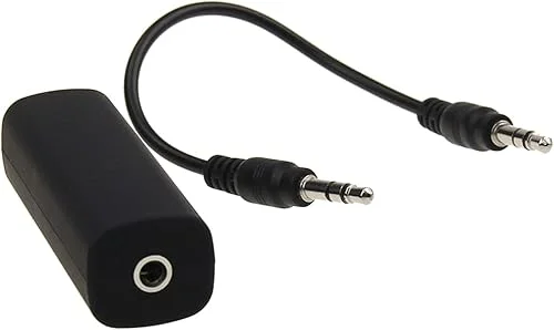 Bass Rockers Ground Loop Noise Isolator Filter for Car Audio Home Stereo RV System with 3.5mm AUX Audio Cable-Fully Eliminate Buzzing Noise