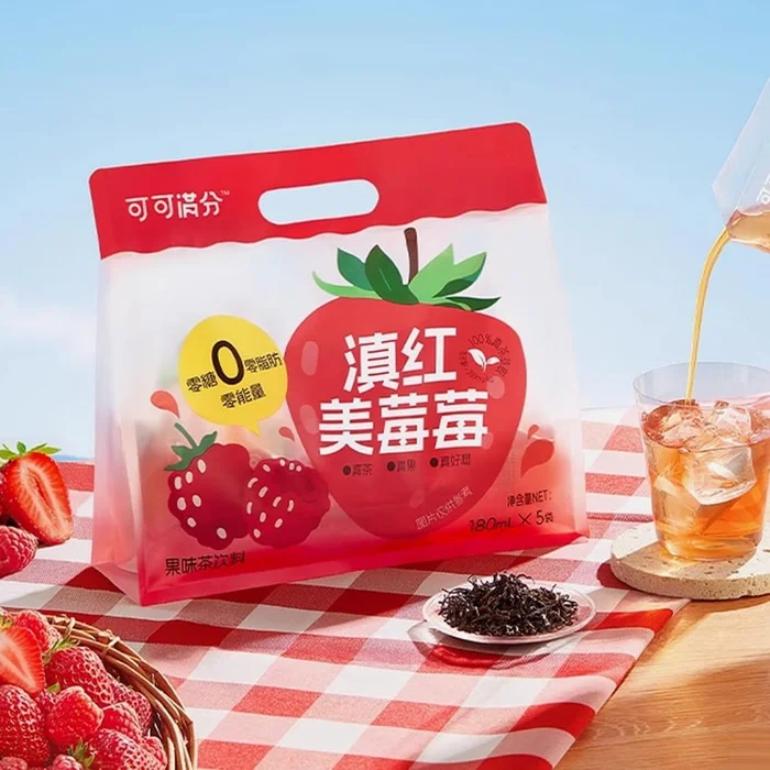Berry Fruit Black Tea Drink, 6.09 fl oz * 5packs【0 Sugar 0 Fat】