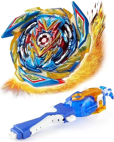 Bey Battling Tops Burst SuperKing Booster Brave Valkyrie with Bey Launcher and Grip Battle Game Set Right Spin DB Layer System Gyro Toys Set Gifts for Kids Children Boys