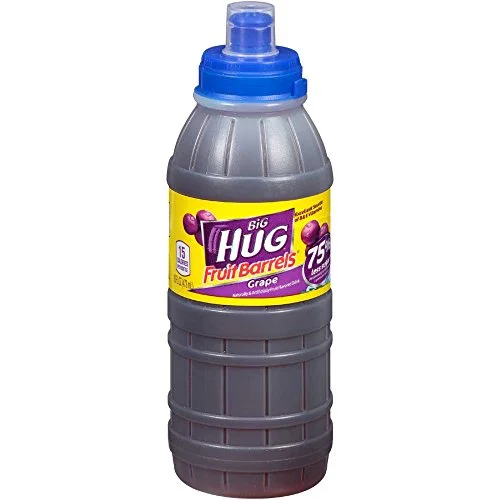 Big Hug Fruit Barrels Sports Cap Grape Fruit Flavored Drink, 16 Fluid Ounce — 24 per case.