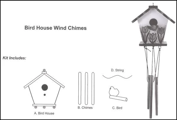 Bird House Wind Chimes Kit