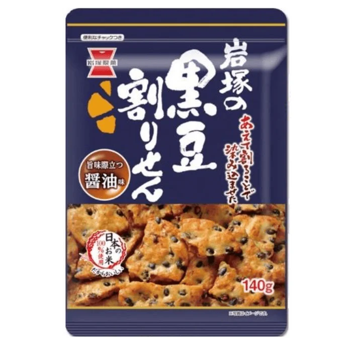 Black bean soy sauce rice crackers 140g