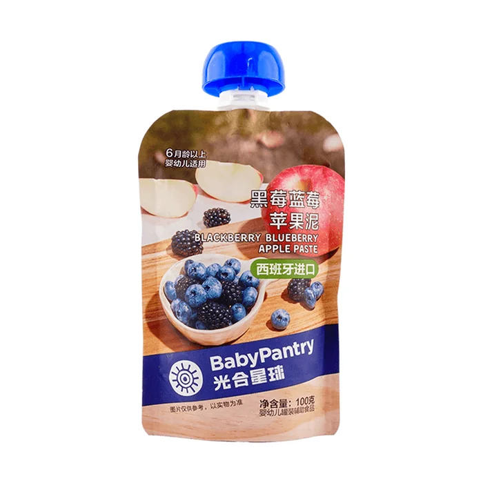Blackberry Blueberry Apple Puree For Kids Baby Food 3.53 oz
