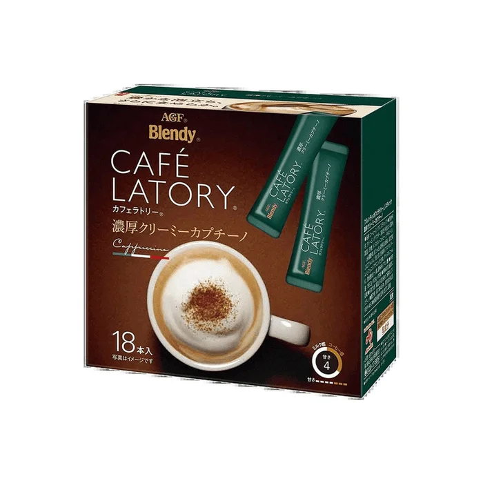 Blendy CAFE LATORY instant rich cappuccino coffee 18 packs