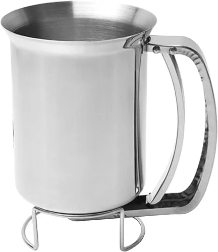 Blingbin Pancake Batter Dispenser, 800ml Stainless Steel Batter Separator, Batter Funnel with Squeeze Handle,Professional Pancake Dispenser Kitchen Tool for Baking Cake Cupcakes Crepes Waffles Pancake