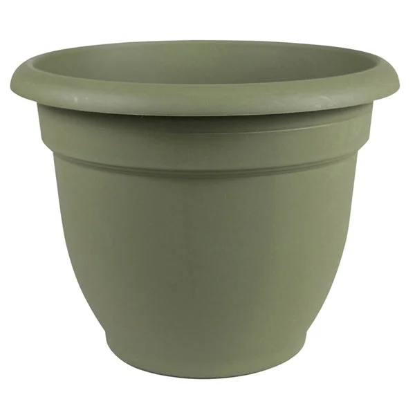 Bloem 20-56408 Self-Watering Planter, 8 in Dia, 8-3/4 in W, Round, Plastic, Living Green