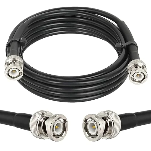 BNC Male to BNC Male Coax Cable, 50 Ohm RG58 Coaxial Cable with BNC Connectors, 3ft (2Pcs)
