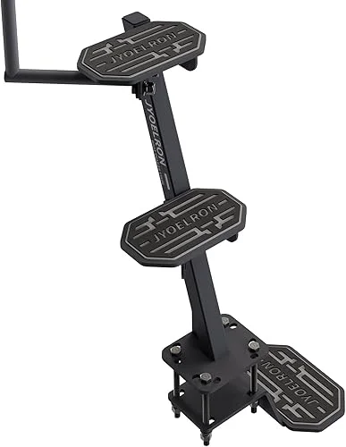 Boat Trailer Steps 3-Step Ladder with Handrail, EVA Anti-Slip Mat, 450Lbs Capacity, Rust & Corrosion Resistant, 3 Mounting Angle Options, Fits Trailer Tongues 3′ to 4′ Wide & Up to 4.5′ High