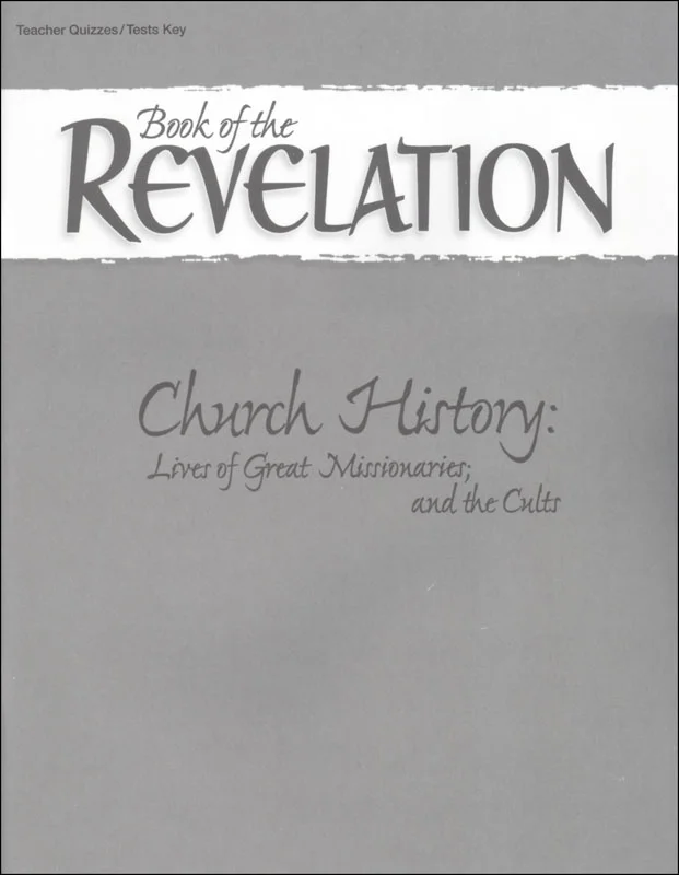 Book of Revelation Quiz and Test Key