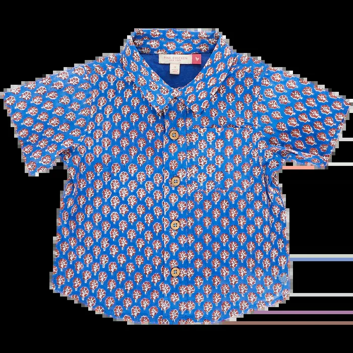 Boys Jack Shirt – Blue Lisbon Ditsy