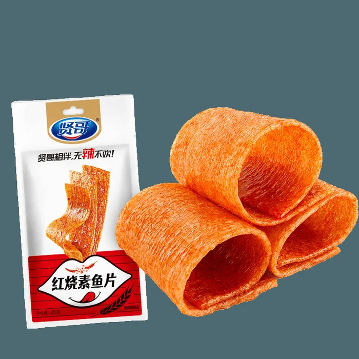 Braised Vegetarian Fish Spicy Strips & Latiao Combo Plant-Based Snacks 101g