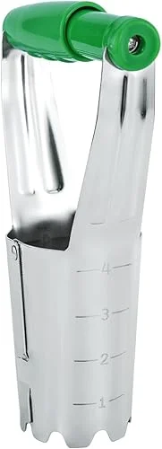 Bulb Planter Tool with Release Button&4Inch Measurements Tulip Planting Tool Bulb Transplanter Bulb Digger for Removing Soil and Planting Bulbs or Other Small Plants in Pots and Flowerbeds