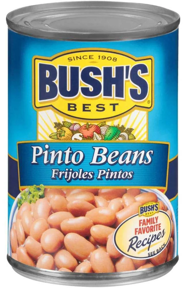 Bush’s Best Pinto Beans – 16 oz Cans, Rich and Flavorful, Perfect for Southwestern Recipes (Pack of 12)