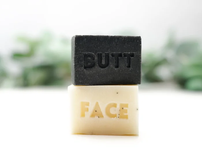 Butt Face Peppermint & Charcoal Soap Set