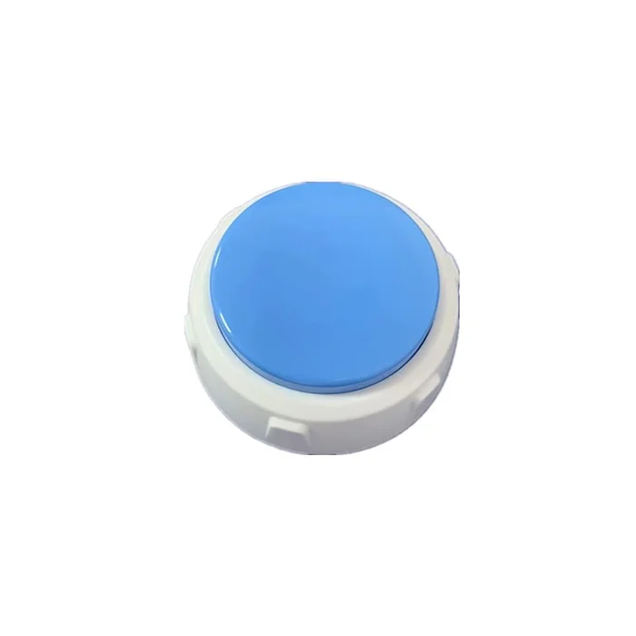 Button Speaker White Base Light Blue Recording Model Diameter 75x Height 34+Random Color Hexagonal Anti Slip Pad