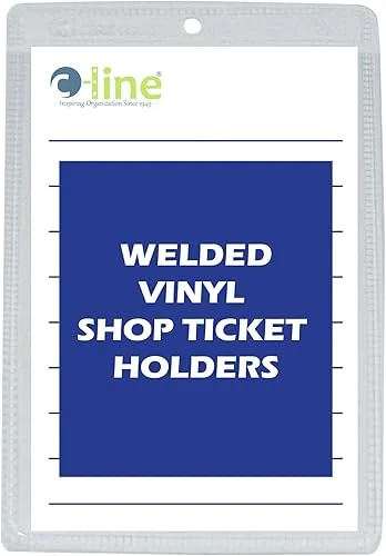 C-Line Vinyl Shop Ticket Holders, Both Sides Clear, 5 x 8 Inches, 50 per Box, (80058)