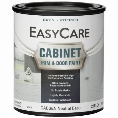 Cabinet Door & Trim Paint, Satin Neutral Base, Acrylic Polyurethane, Qt.