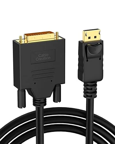 CableCreation Active DisplayPort to DVI Cable, 6FT DP to DVI-I Cord, Eyefinity Support Multi-Screen, Black