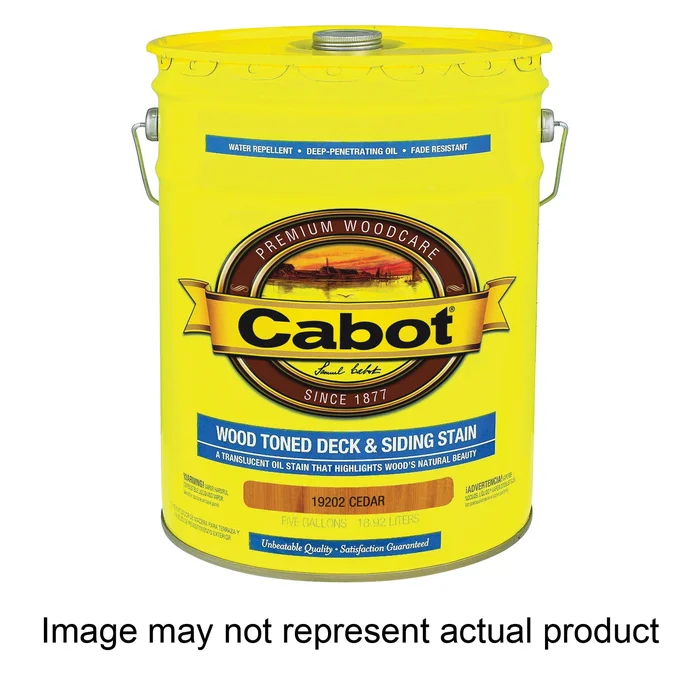 Cabot 19200 Series 140.0019202.008 Deck and Siding Stain, Cedar, Liquid, 5 gal, Can