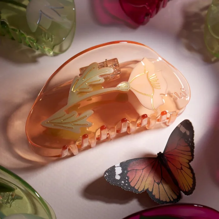 California Poppy Claw Clip