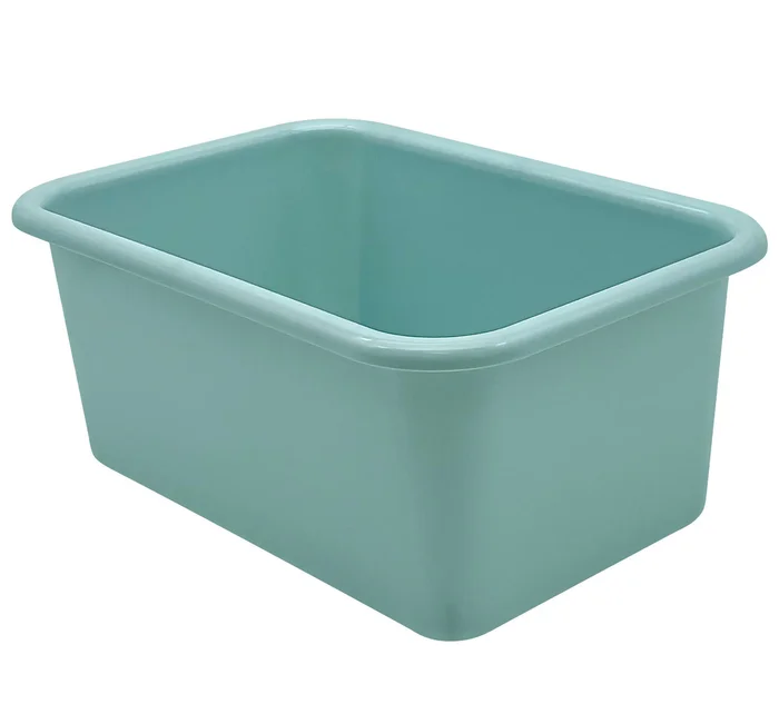 Calming Blue Small Plastic Storage Bin