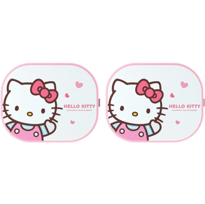 Car Curtain Sunshade Net Thermal Insulation Curtain-Hello Kitty 1Pair