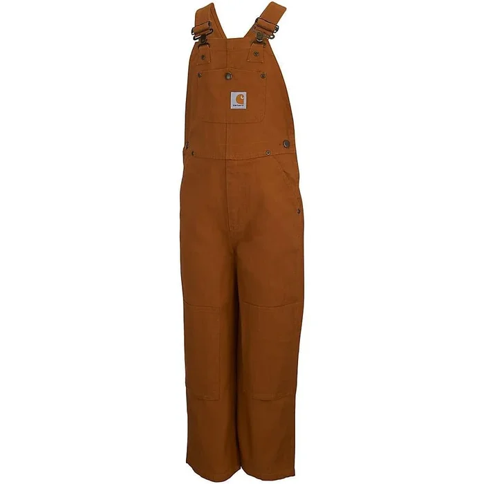 Carhartt Kids’ Canvas Bib Overall – 4 – Carhartt Brown