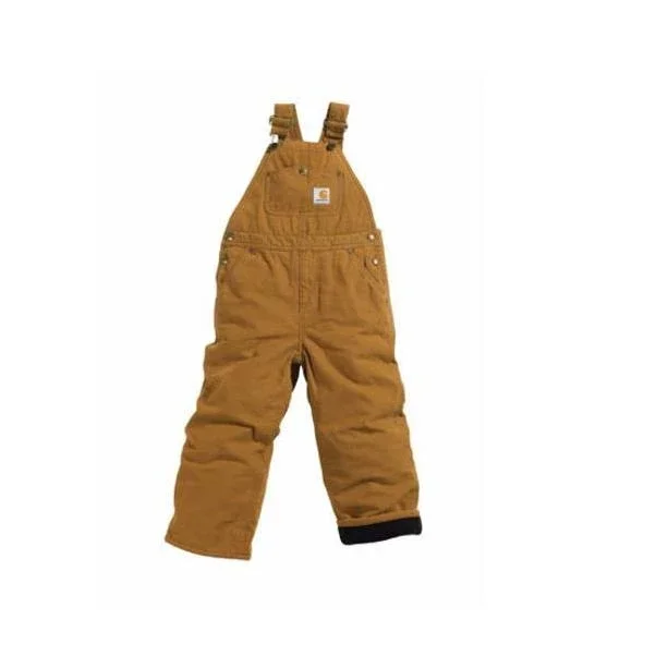 Carhartt Kids’ Canvas Quilt Lined Bib Overall – 4 – Carharrt Brown