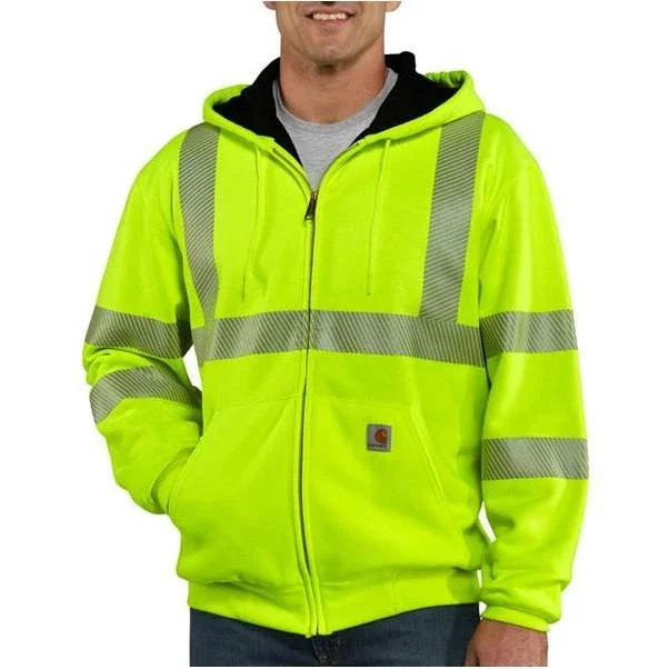 Carhartt Men’s High-visibility Zip Front Class 3 Thermal-lined Sweatsh – Medium – Brite Lime
