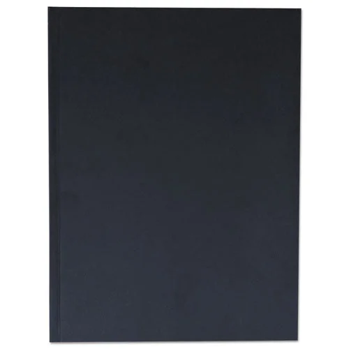 Casebound Hardcover Notebook, 1-subject, Wide/legal Rule, Black Cover, (150) 10.25 X 7.63 Sheets