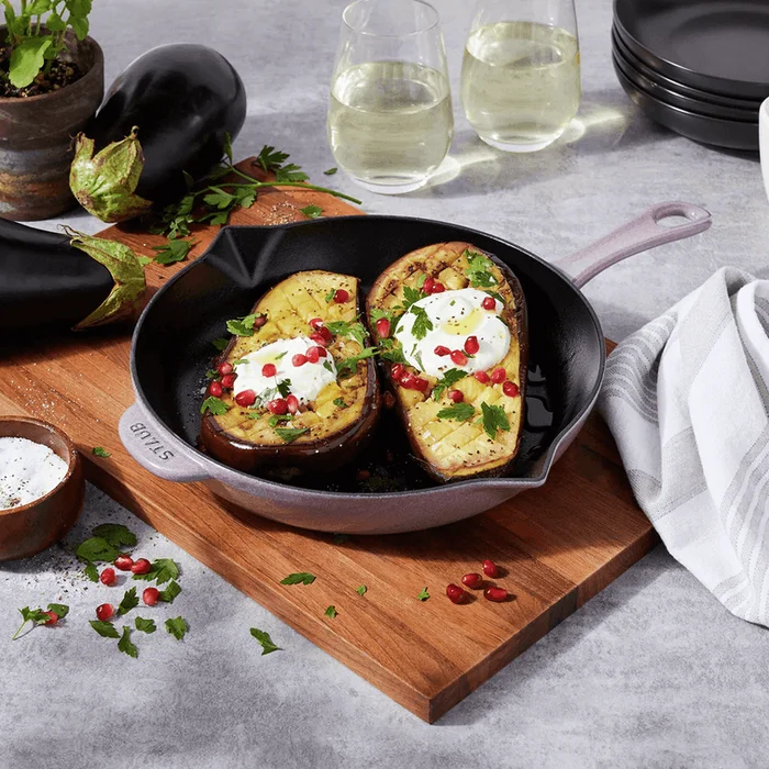 Cast Iron Frying Pan, 10″, Lilac Made in France