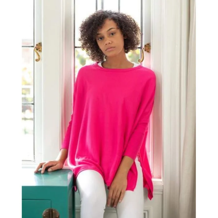 Catalina Crewneck Travel Sweater _Pink_One Size